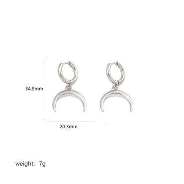 1 Pair Simple Style Geometric Polishing Plating Stainless Steel 18k Gold Plated Drop Earrings