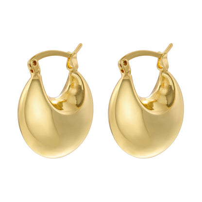 1 Pair Casual Vintage Style Simple Style Water Droplets Plating Copper 18k Gold Plated Drop Earrings