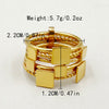 Vacation Modern Style Classic Style Solid Color Stainless Steel Plating Gold Plated Rings