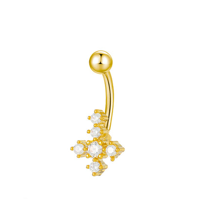 Sexy Bow Knot Copper Zircon Belly Ring In Bulk