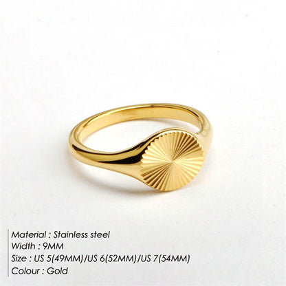 Lady Waves Stainless Steel Plating Women'S Rings