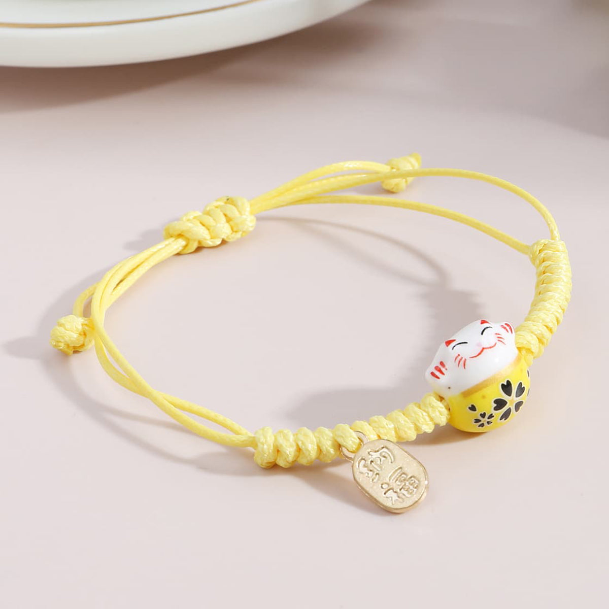 Simple Style Cat Polyester Unisex Drawstring Bracelets
