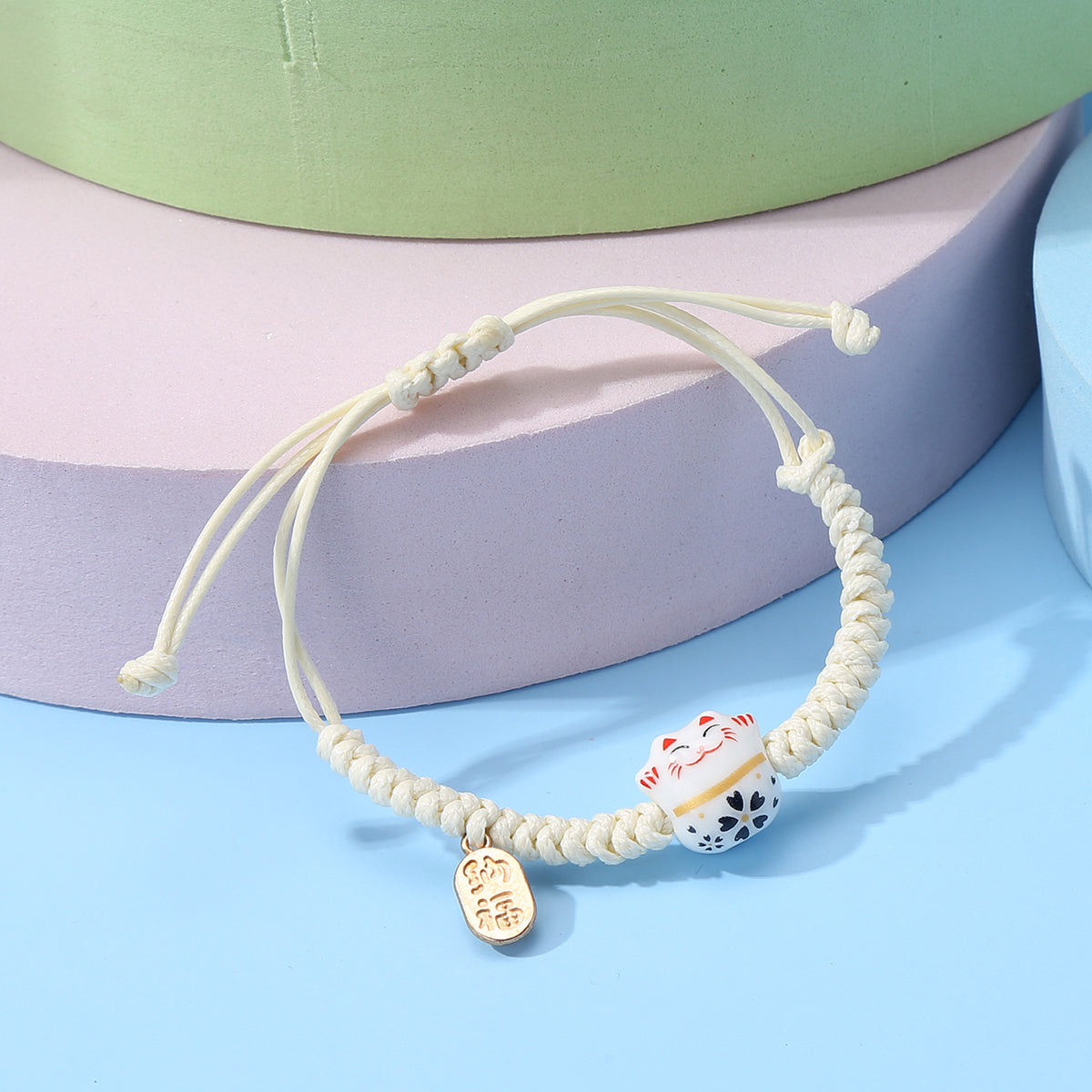 Simple Style Cat Polyester Unisex Drawstring Bracelets