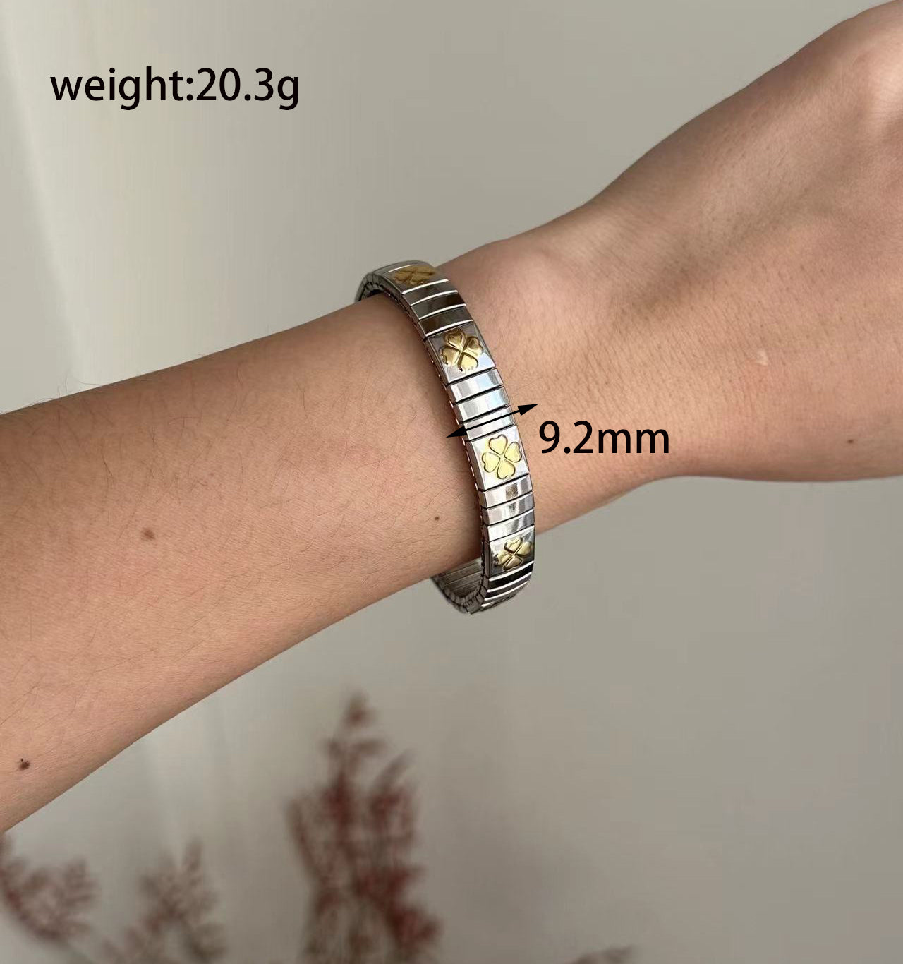Retro Streetwear Color Block Stainless Steel Plating Inlay Diamond 18k Gold Plated Bangle