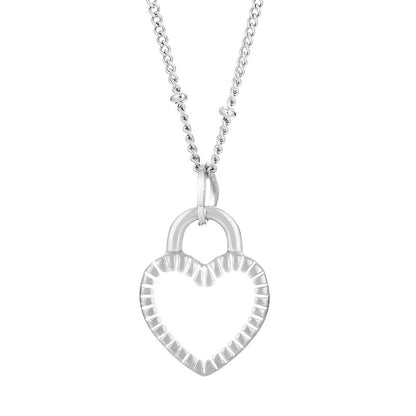 Simple Style Heart Shape Titanium Steel Inlay Resin Pendant Necklace