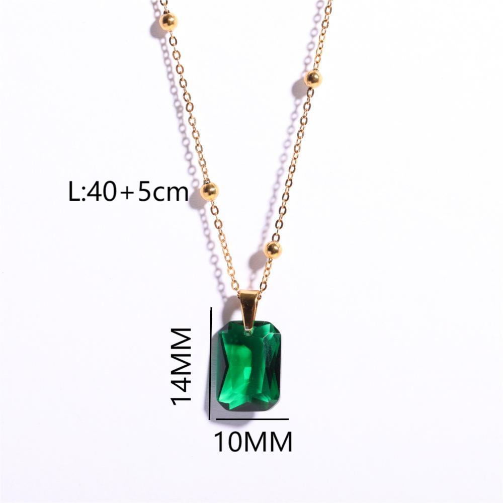 Simple Style Square Stainless Steel Plating 18k Gold Plated Necklace