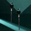 1 Pair Lady Heart Shape Plating Copper Drop Earrings