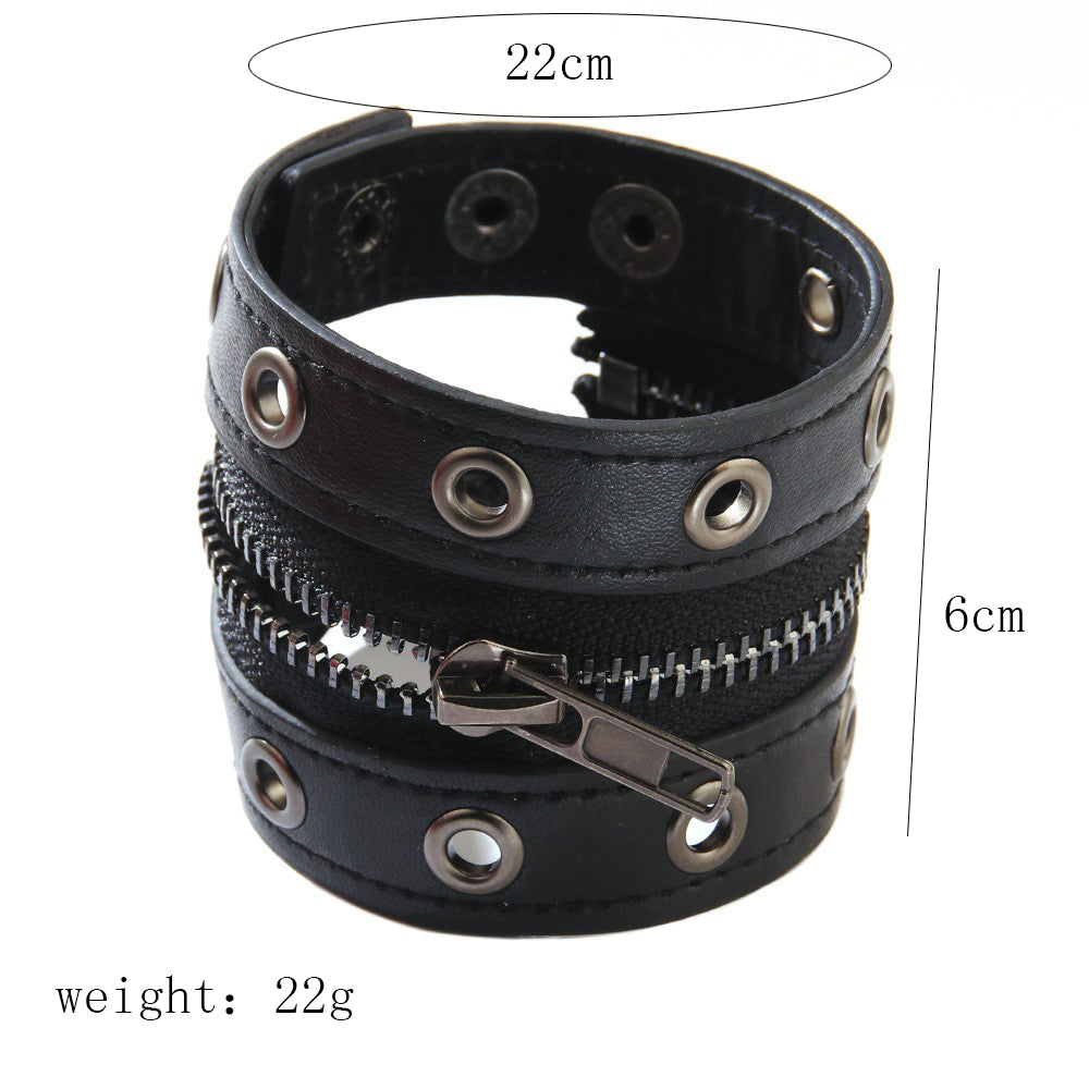 Wholesale Jewelry Retro Novelty Gear Pu Leather Plastic Wristband