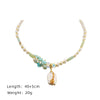 Baroque Style Solid Color Baroque Pearls Beaded Plating 18k Gold Plated Pendant Necklace