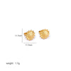 1 Pair Commute Flower Plating Inlay Stainless Steel Acrylic 18k Gold Plated Ear Studs