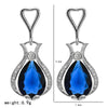 1 Pair Retro Shiny Water Droplets Vase Plating Inlay Copper Zircon White Gold Plated Drop Earrings