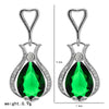 1 Pair Retro Shiny Water Droplets Vase Plating Inlay Copper Zircon White Gold Plated Drop Earrings