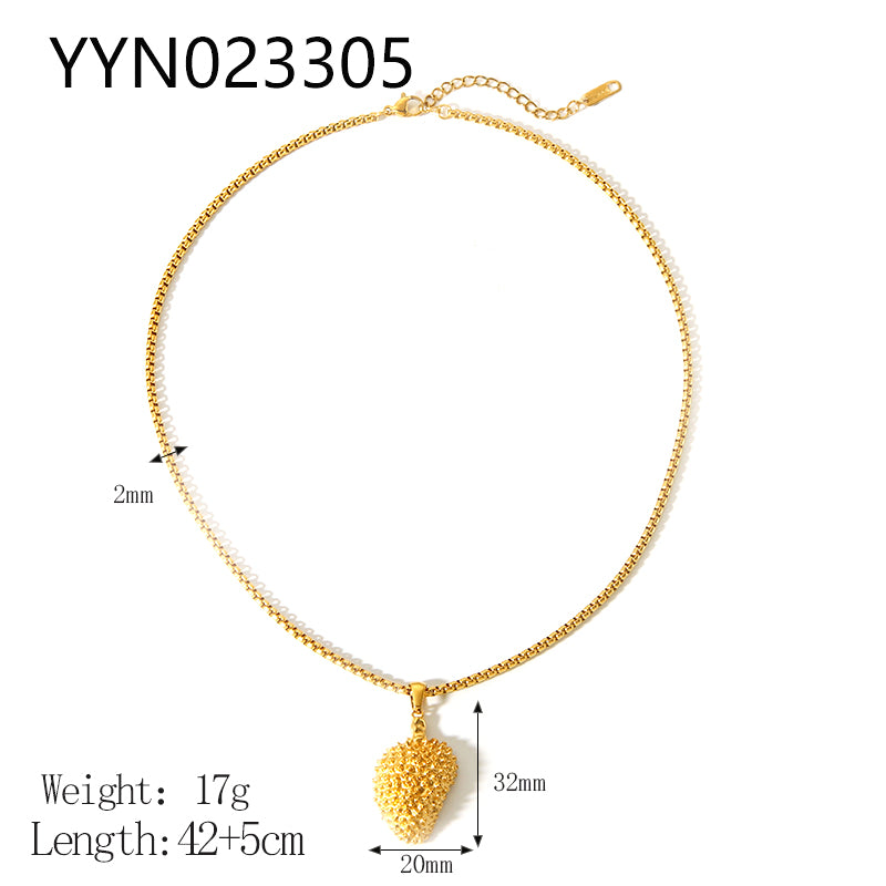 Ig Style Simple Style Fruit Stainless Steel Plating 18k Gold Plated Pendant Necklace