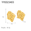 1 Pair Ig Style Simple Style Solid Color Asymmetrical Plating Stainless Steel 18k Gold Plated Ear Studs