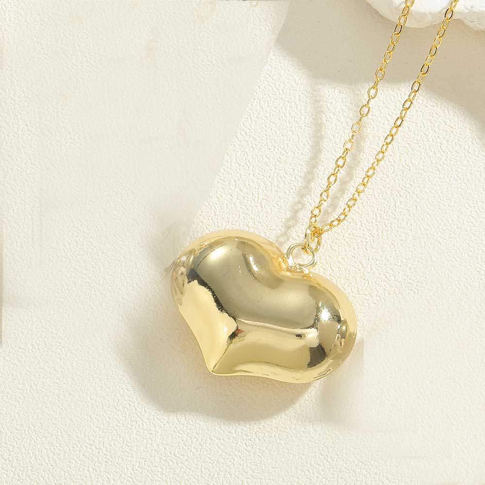 Vintage Style Simple Style Heart Shape Copper 14k Gold Plated Pendant Necklace