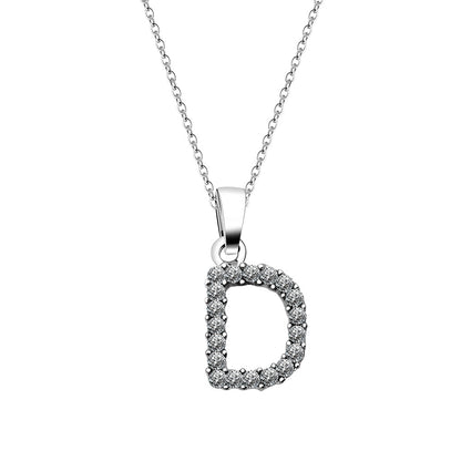 Simple Style Letter Alloy Inlay Rhinestones Women's Pendant Necklace