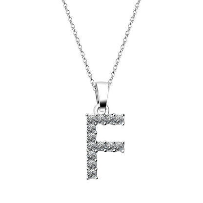 Simple Style Letter Alloy Inlay Rhinestones Women's Pendant Necklace