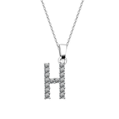 Simple Style Letter Alloy Inlay Rhinestones Women's Pendant Necklace