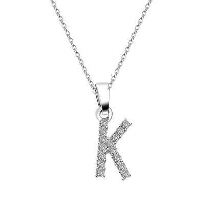 Simple Style Letter Alloy Inlay Rhinestones Women's Pendant Necklace