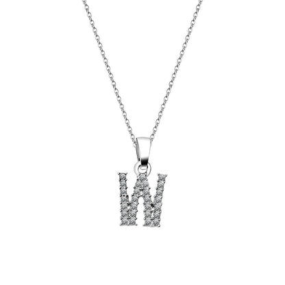 Simple Style Letter Alloy Inlay Rhinestones Women's Pendant Necklace