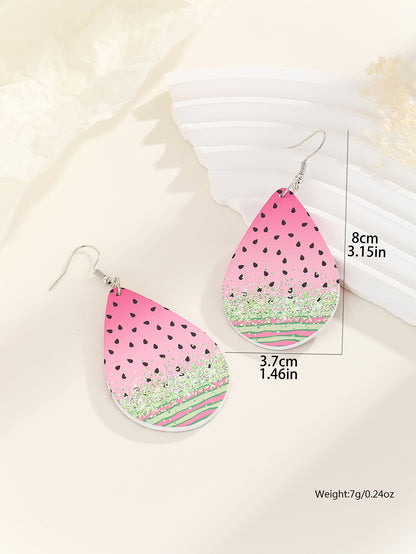 1 Pair Cute Simple Style Water Droplets Strawberry Alloy Drop Earrings