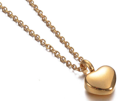 Sweet Heart Shape Stainless Steel Plating Charms Pendant Necklace