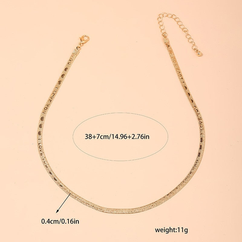 Ig Style Simple Style Letter Heart Shape Alloy Wholesale Necklace