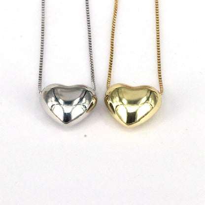 Ig Style Simple Style Heart Shape Copper Plating Gold Plated Necklace