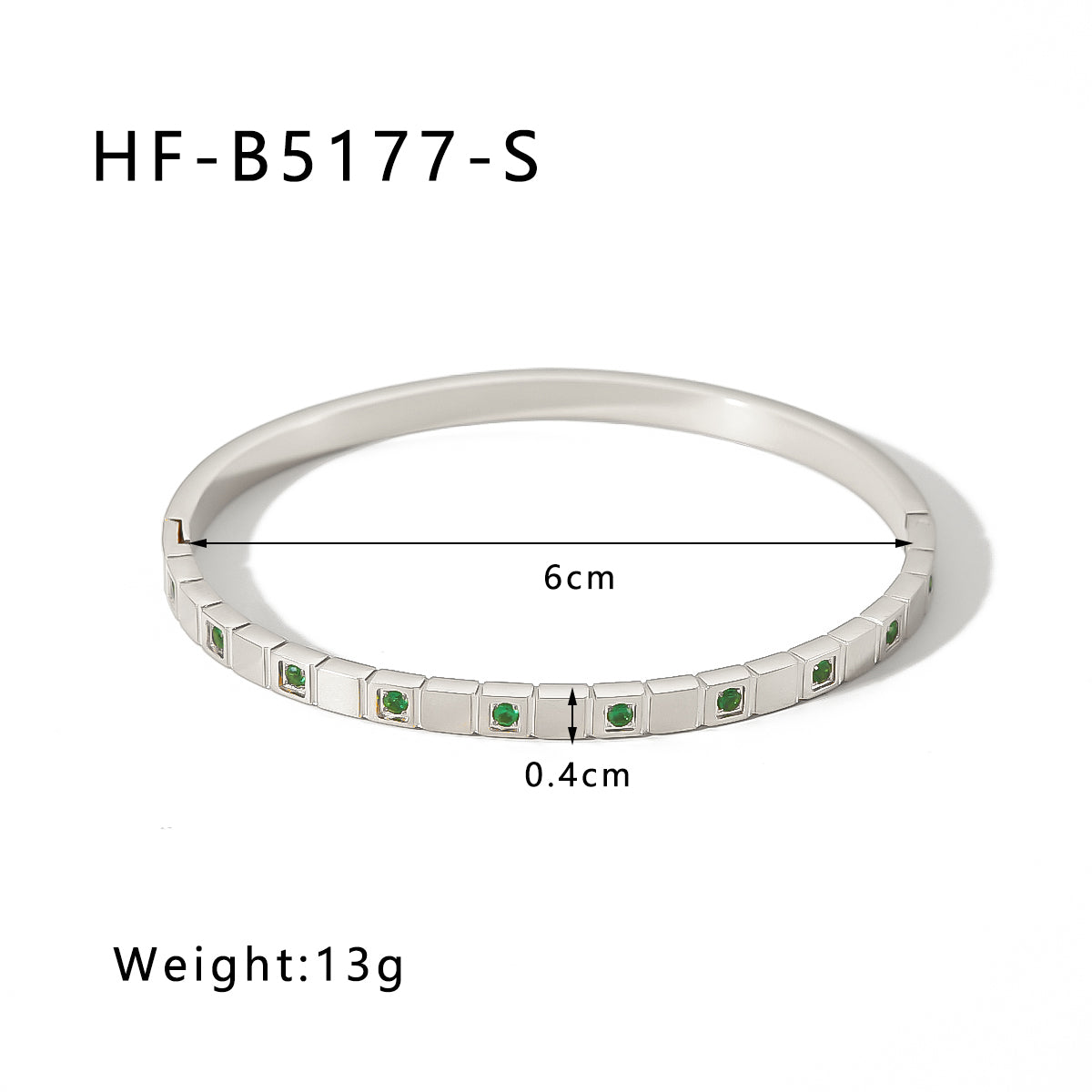 Simple Style Geometric Stainless Steel Plating Inlay Zircon 18k Gold Plated White Gold Plated Bangle