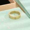 Elegant Eight-pointed Stars Stainless Steel Plating Inlay Zircon Rhinestone 18k Gold Plated Rings