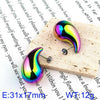 1 Pair Simple Style Water Droplets Plating Stainless Steel Ear Studs