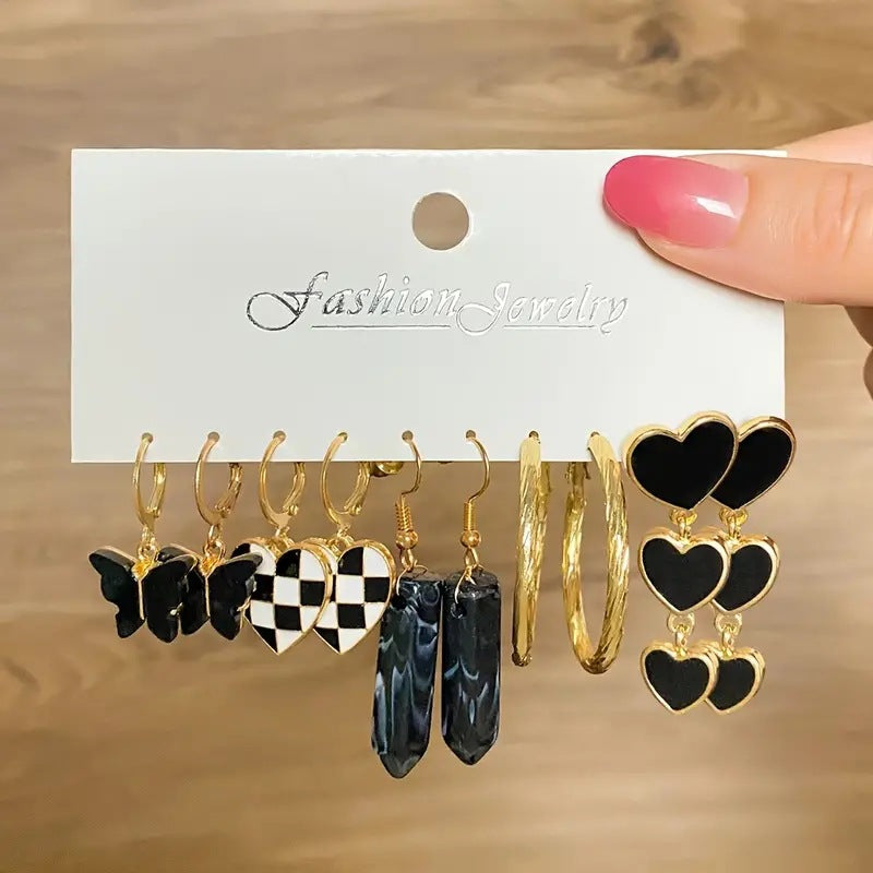 1 Set Fashion Geometric Plating Metal Earrings