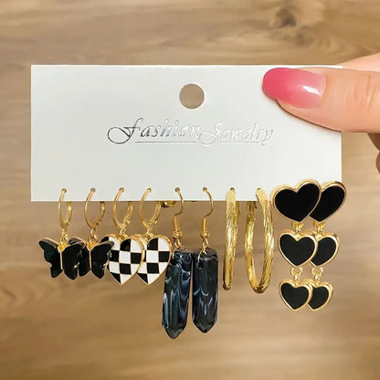 1 Set Fashion Geometric Plating Metal Earrings