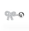 1 Piece Simple Style Star Heart Shape Anchor Inlay Copper Zircon Ear Studs