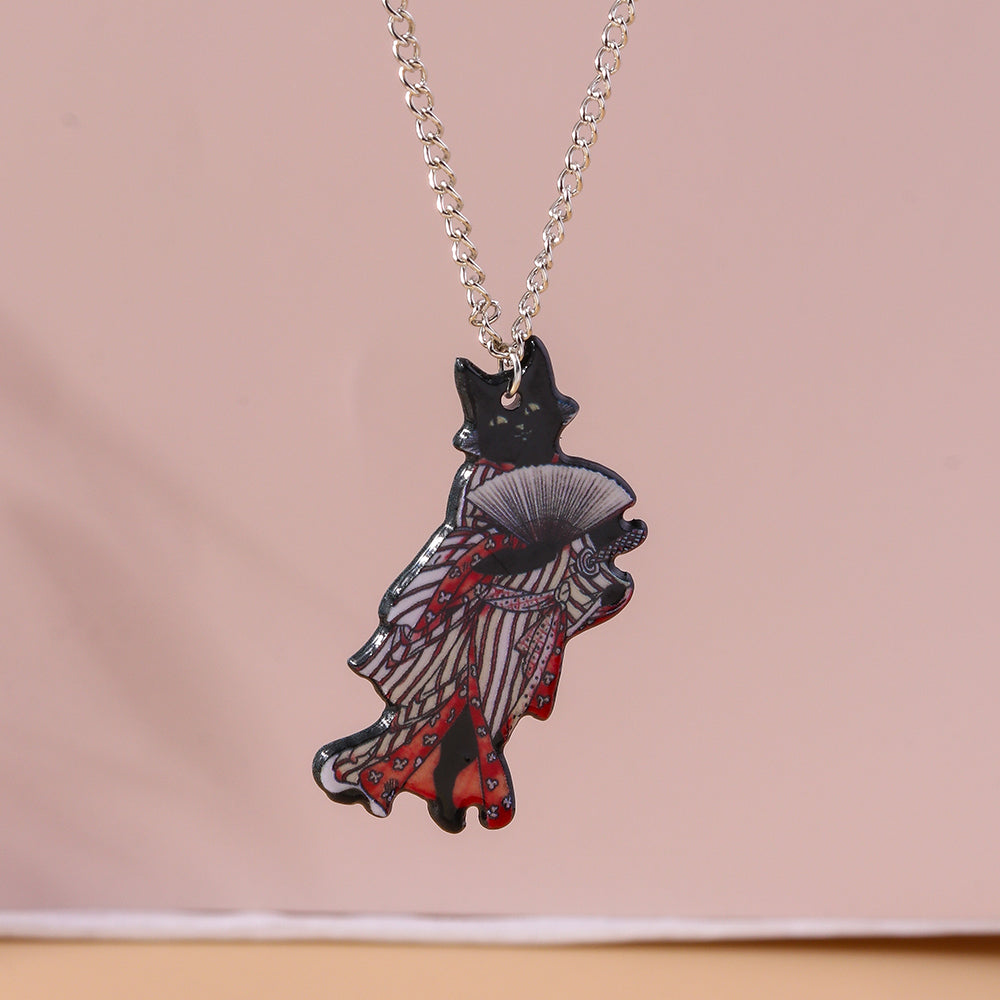 Cute Cat Zinc Alloy Women's Pendant Necklace