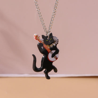 Cute Cat Zinc Alloy Women's Pendant Necklace