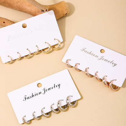 1 Set Simple Style Commute Solid Color Plating Copper Earrings