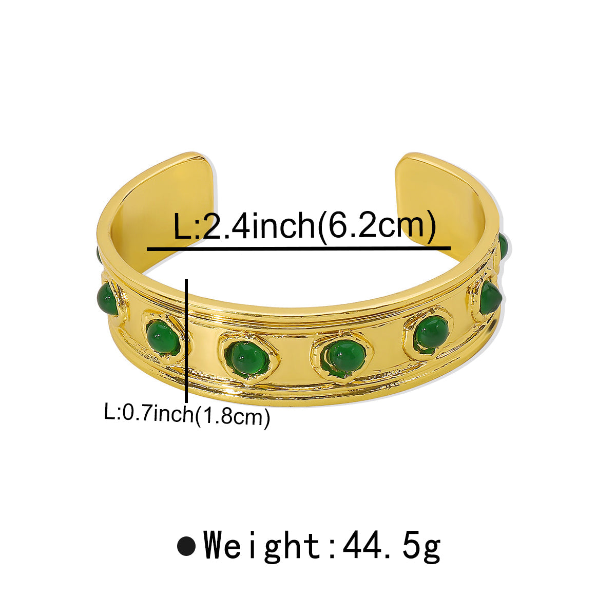 Classical Vintage Style Simple Style Round Alloy Inlay Resin Women's Wristband Bangle