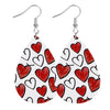 1 Pair Casual Elegant Modern Style Heart Shape Pu Leather Drop Earrings