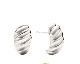 1 Pair Classic Style Solid Color Plating Stainless Steel Hoop Earrings Ear Studs