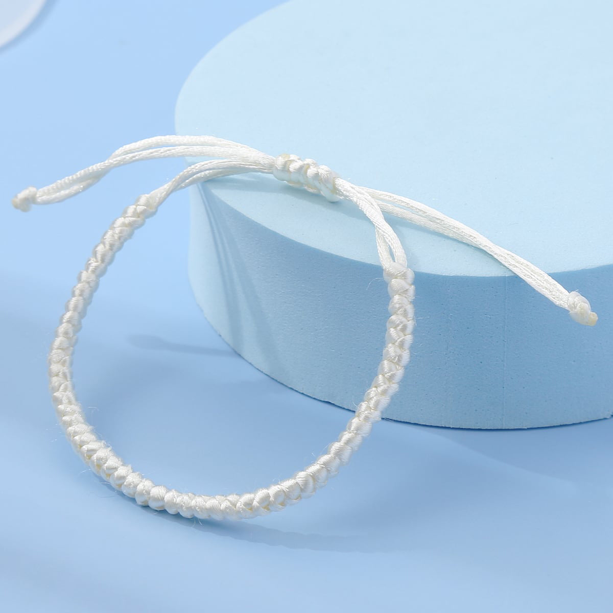 Simple Style Geometric Synthetic Fibre Unisex Drawstring Bracelets