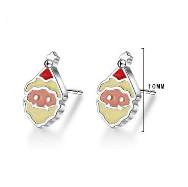 1 Pair Cute Christmas Tree Flower Snowman Epoxy Plating Inlay Copper Zircon Earrings