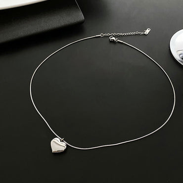 Simple Style Heart Shape Stainless Steel 18k Gold Plated Pendant Necklace