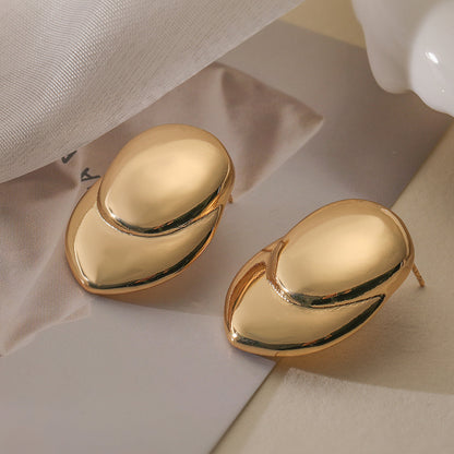 1 Pair Simple Style Geometric Plating Copper 18k Gold Plated Ear Studs