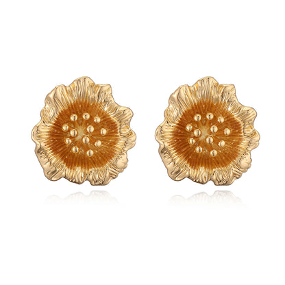 1 Pair Ig Style Geometric Plating Copper 18k Gold Plated Ear Studs