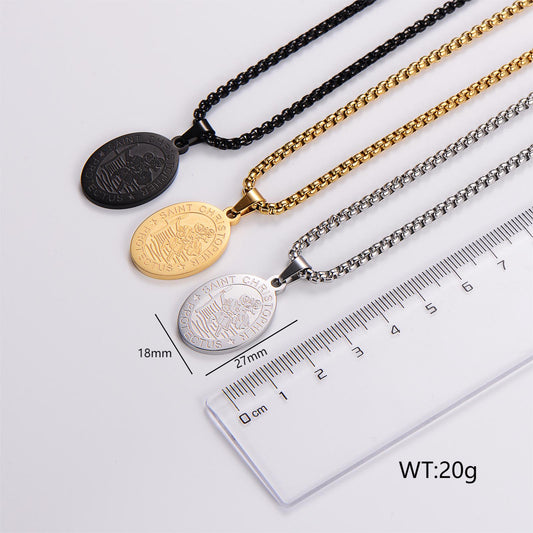 Simple Style Letter Stainless Steel 18k Gold Plated Unisex Pendant Necklace