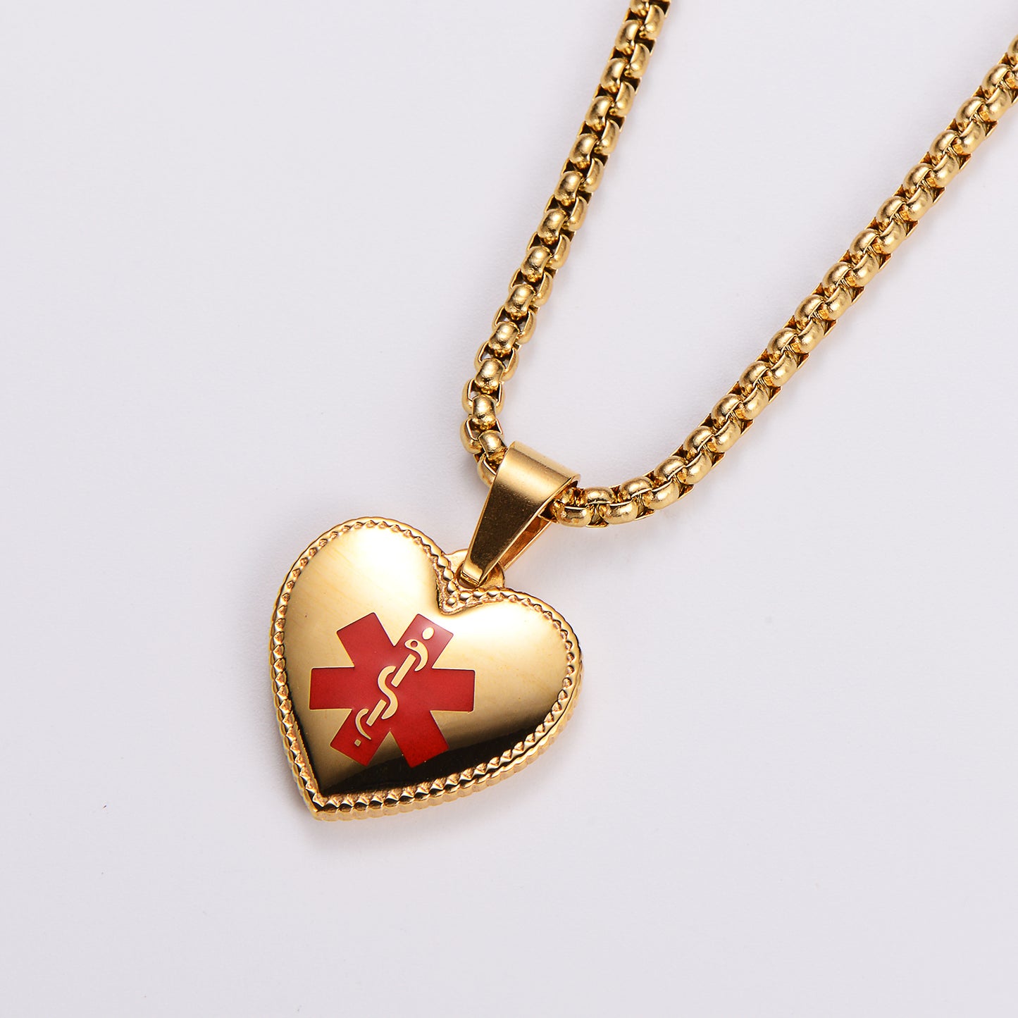 Simple Style Heart Shape Stainless Steel 18k Gold Plated Pendant Necklace