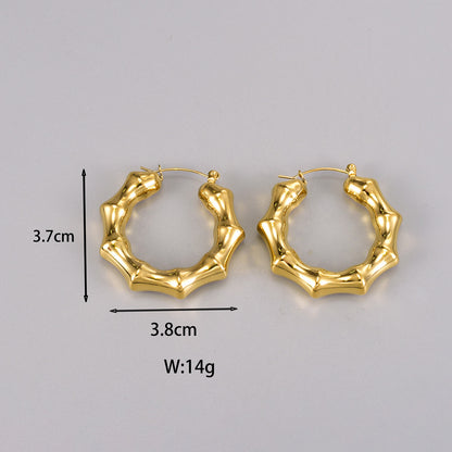 1 Pair Simple Style Classic Style C Shape Plating Titanium Steel 18k Gold Plated Silver Plated Ear Studs