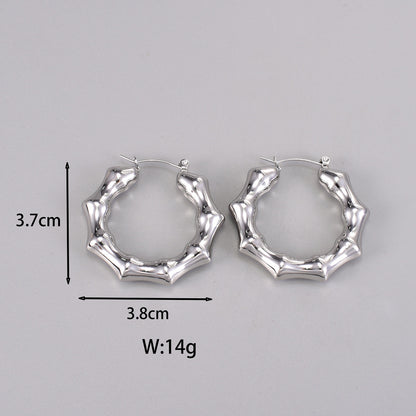 1 Pair Simple Style Classic Style C Shape Plating Titanium Steel 18k Gold Plated Silver Plated Ear Studs