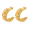 1 Pair Ig Style Elegant Vintage Style Heart Shape Asymmetrical Plating Stainless Steel 18k Gold Plated Ear Studs